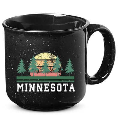 Minnesota Mn Retro Vintage Gift 15oz Campfire Ceramic Mug