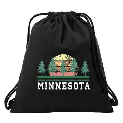 Minnesota Mn Retro Vintage Gift Drawstring Bag
