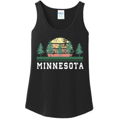 Minnesota Mn Retro Vintage Gift Ladies Essential Tank