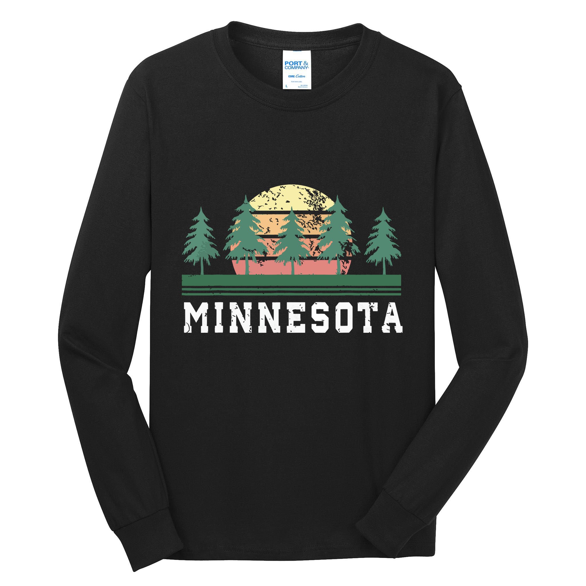 Minnesota Mn Retro Vintage Gift Tall Long Sleeve T-Shirt