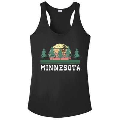 Minnesota Mn Retro Vintage Gift Ladies PosiCharge Competitor Racerback Tank