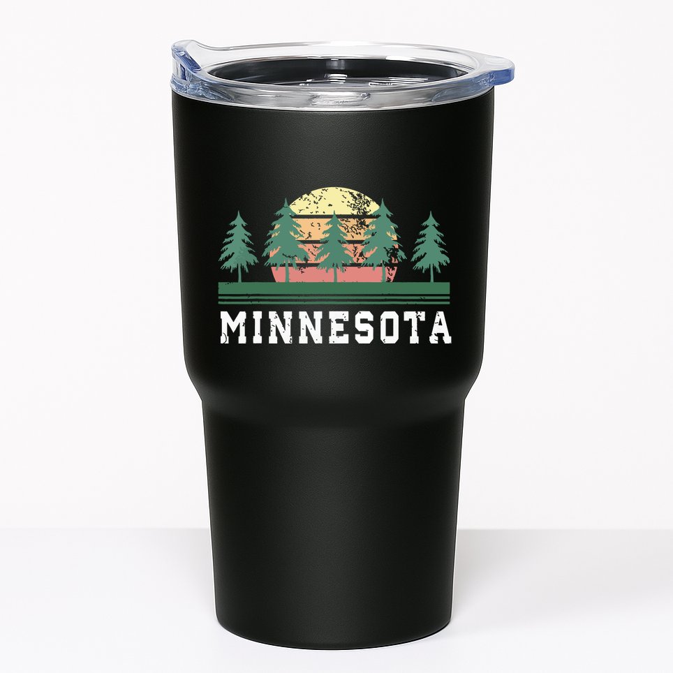 Minnesota Mn Retro Vintage Gift Tumbler