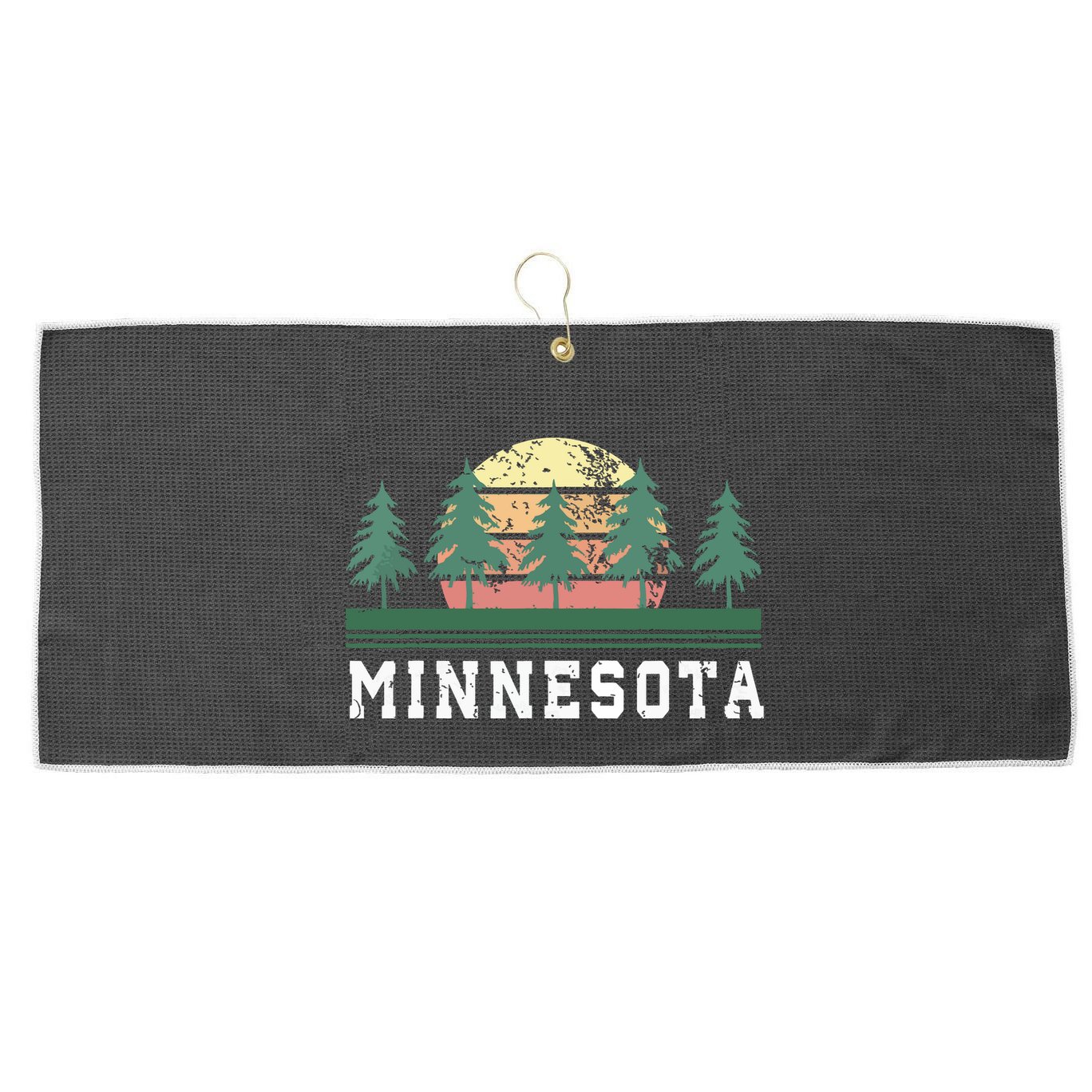 Minnesota Mn Retro Vintage Gift Large Microfiber Waffle Golf Towel