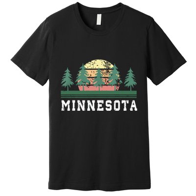 Minnesota Mn Retro Vintage Gift Premium T-Shirt
