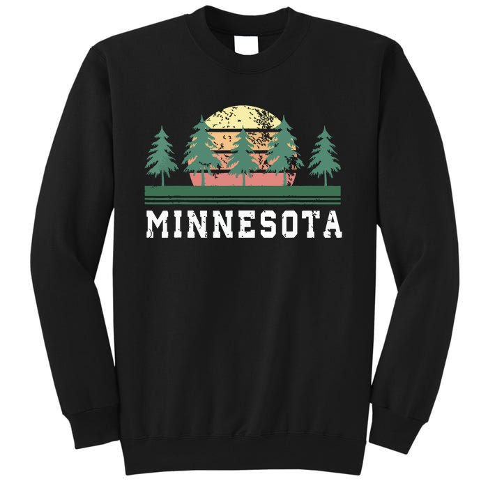 Minnesota Mn Retro Vintage Gift Tall Sweatshirt