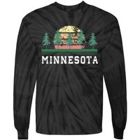 Minnesota Mn Retro Vintage Gift Tie-Dye Long Sleeve Shirt