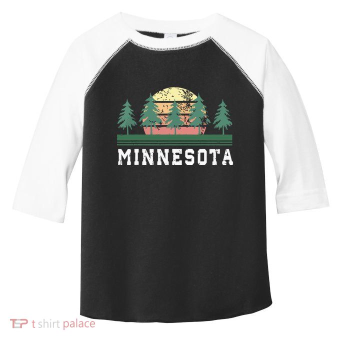 Minnesota Mn Retro Vintage Gift Toddler Fine Jersey T-Shirt