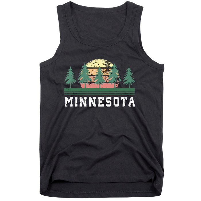 Minnesota Mn Retro Vintage Gift Tank Top