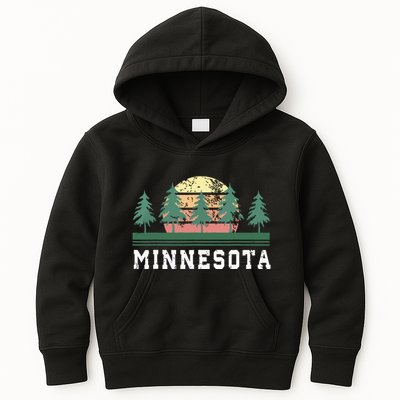 Minnesota Mn Retro Vintage Gift Kids Hoodie