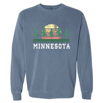 Minnesota Mn Retro Vintage Gift Garment-Dyed Sweatshirt