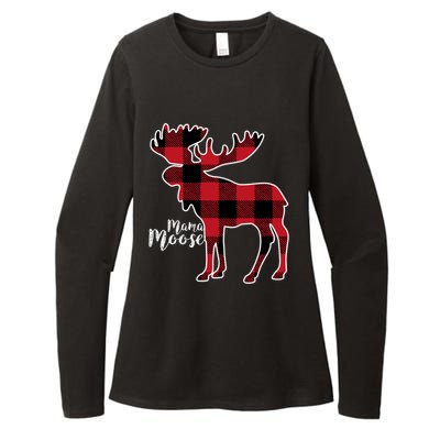 Mama Moose | Red Plaid Buffalo Matching Family Womens CVC Long Sleeve Shirt