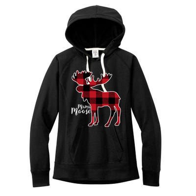 Mama Moose | Red Plaid Buffalo Matching Family Women's Fleece Hoodie