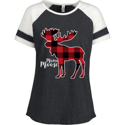 Mama Moose | Red Plaid Buffalo Matching Family Enza Ladies Jersey Colorblock Tee