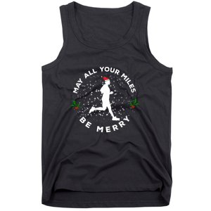 Merry Miles Running Christmas Gift For Runners Tank Top