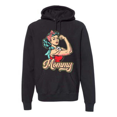 Mommy Muscle Retro Weightlifting And Bodybuilding Gym Mom Premium Hoodie