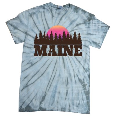 Maine Mn Retro Vintage Gift Women Tie-Dye T-Shirt