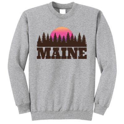 Maine Mn Retro Vintage Gift Women Tall Sweatshirt