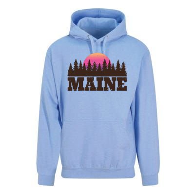 Maine Mn Retro Vintage Gift Women Unisex Surf Hoodie