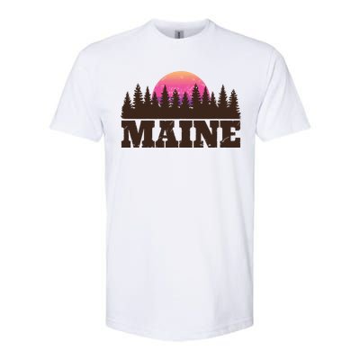 Maine Mn Retro Vintage Gift Women Softstyle CVC T-Shirt