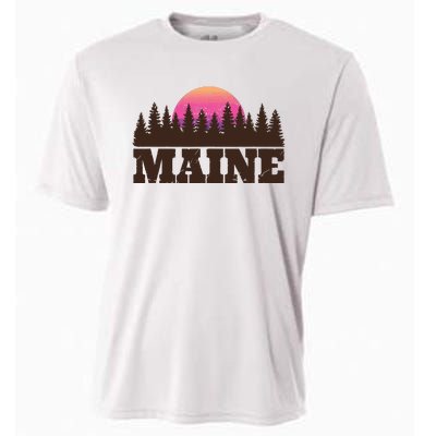 Maine Mn Retro Vintage Gift Women Cooling Performance Crew T-Shirt