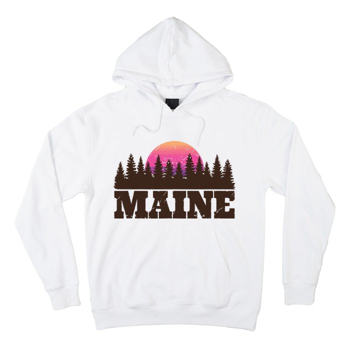 Maine Mn Retro Vintage Gift Women Hoodie