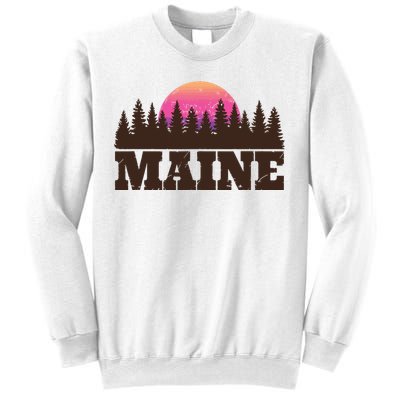 Maine Mn Retro Vintage Gift Women Sweatshirt