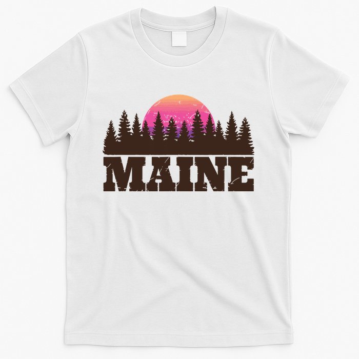 Maine Mn Retro Vintage Gift Women T-Shirt