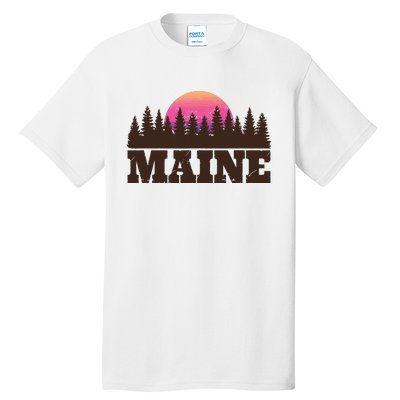 Maine Mn Retro Vintage Gift Women Tall T-Shirt