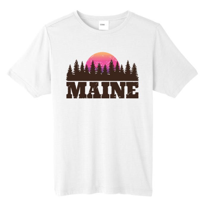 Maine Mn Retro Vintage Gift Women Tall Fusion ChromaSoft Performance T-Shirt