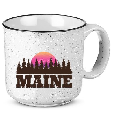 Maine Mn Retro Vintage Gift Women 15oz Campfire Ceramic Mug