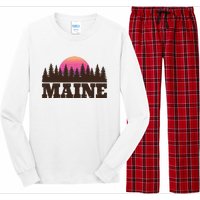 Maine Mn Retro Vintage Gift Women Long Sleeve Pajama Set