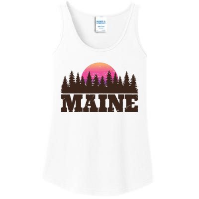 Maine Mn Retro Vintage Gift Women Ladies Essential Tank