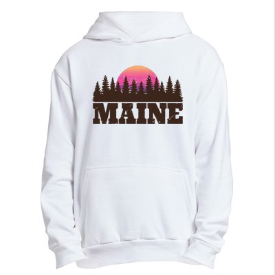 Maine Mn Retro Vintage Gift Women Urban Pullover Hoodie