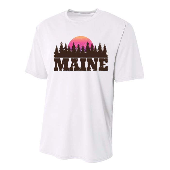 Maine Mn Retro Vintage Gift Women Performance Sprint T-Shirt