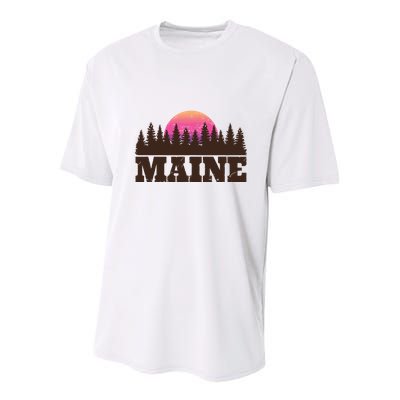 Maine Mn Retro Vintage Gift Women Youth Performance Sprint T-Shirt