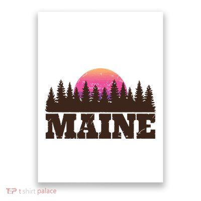 Maine Mn Retro Vintage Gift Women Poster