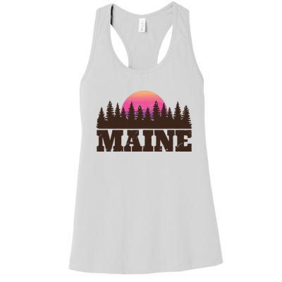 Maine Mn Retro Vintage Gift Women Women's Racerback Tank