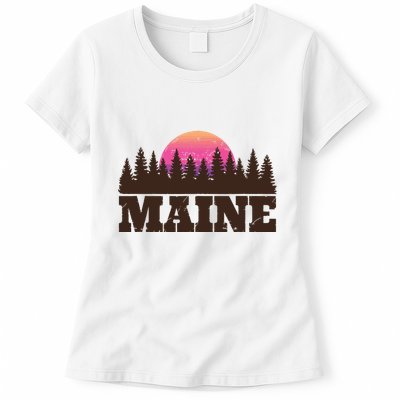 Maine Mn Retro Vintage Gift Women Womens T-Shirt