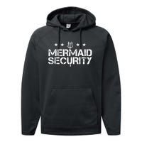 Merman Mermaid Security Funny Swimming Gift Performance Fleece Hoodie