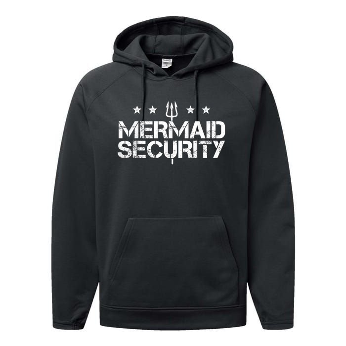 Merman Mermaid Security Funny Swimming Gift Performance Fleece Hoodie