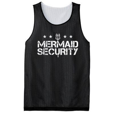 Merman Mermaid Security Funny Swimming Gift Mesh Reversible Basketball Jersey Tank