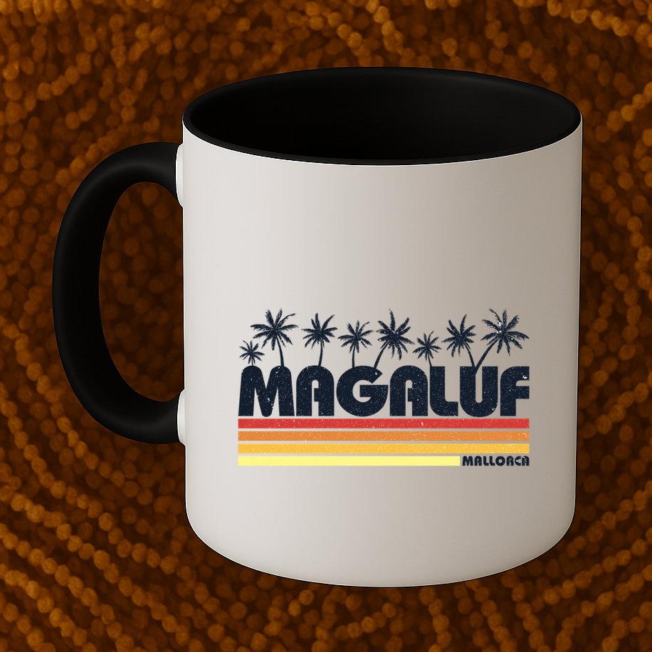 Magaluf Majorca Spain Retro Beach Tourism Meaningful Gift Mug