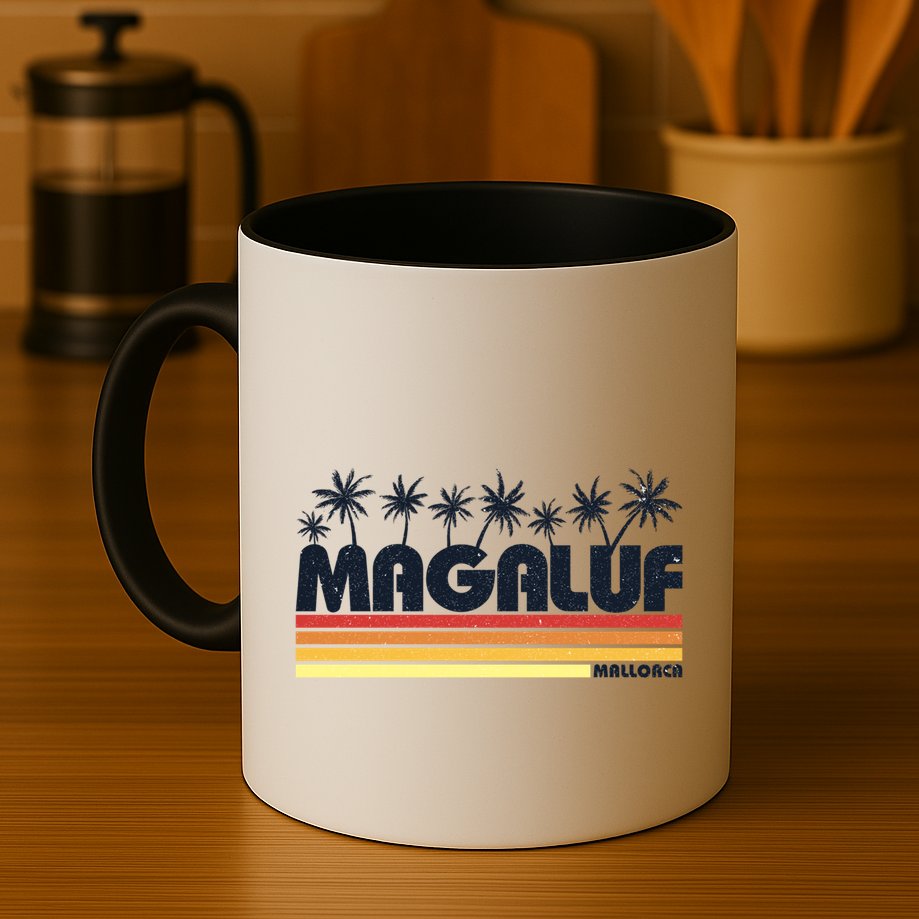 Magaluf Majorca Spain Retro Beach Tourism Meaningful Gift Mug