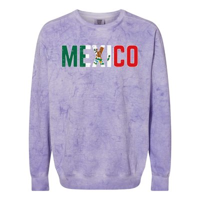 Mexico Mexican Soccer Fan Colorblast Crewneck Sweatshirt