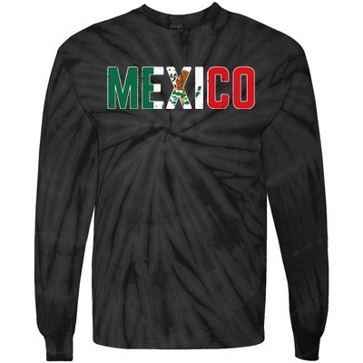 Mexico Mexican Soccer Fan Tie-Dye Long Sleeve Shirt