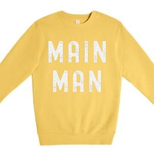 Main Man Side Chick Couples Thanksgiving Christmas Matching Premium Crewneck Sweatshirt