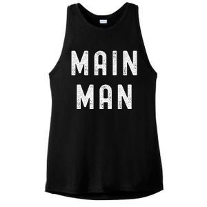 Main Man Side Chick Couples Thanksgiving Christmas Matching Ladies PosiCharge Tri-Blend Wicking Tank