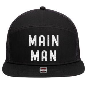 Main Man Side Chick Couples Thanksgiving Christmas Matching 7 Panel Mesh Trucker Snapback Hat