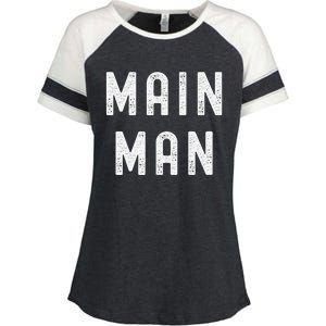 Main Man Side Chick Couples Thanksgiving Christmas Matching Enza Ladies Jersey Colorblock Tee