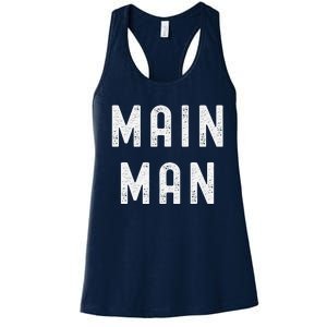 Main Man Side Chick Couples Thanksgiving Christmas Matching Women's Racerback Tank